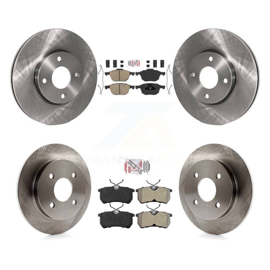 Front Ceramic Rear Semi-Metallic Pad Disc Brake Rotor Kit For Ford Focus rear brakes K8A-106507