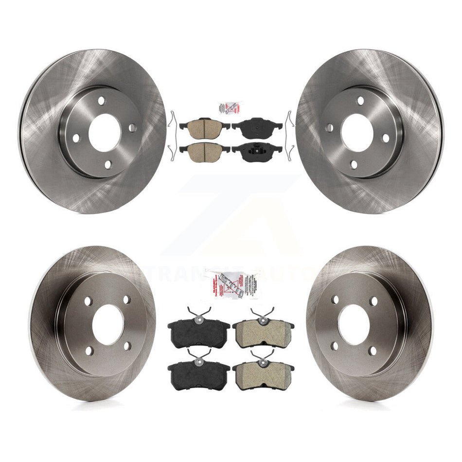 Front Ceramic Rear Semi-Metallic Pad Disc Brake Rotor Kit For Ford Focus rear brakes K8A-106508