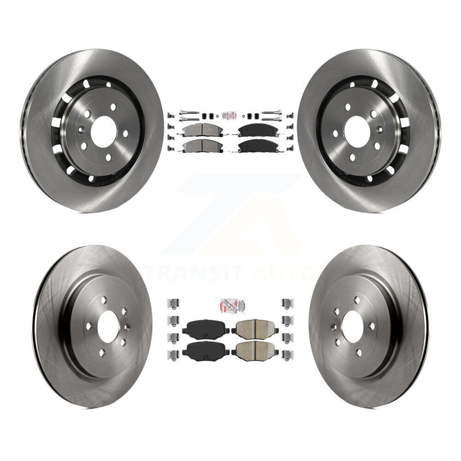 Front Semi-Metallic Rear Ceramic Pad Brake Rotor Kit For Ford Explorer Police Interceptor K8A-106509