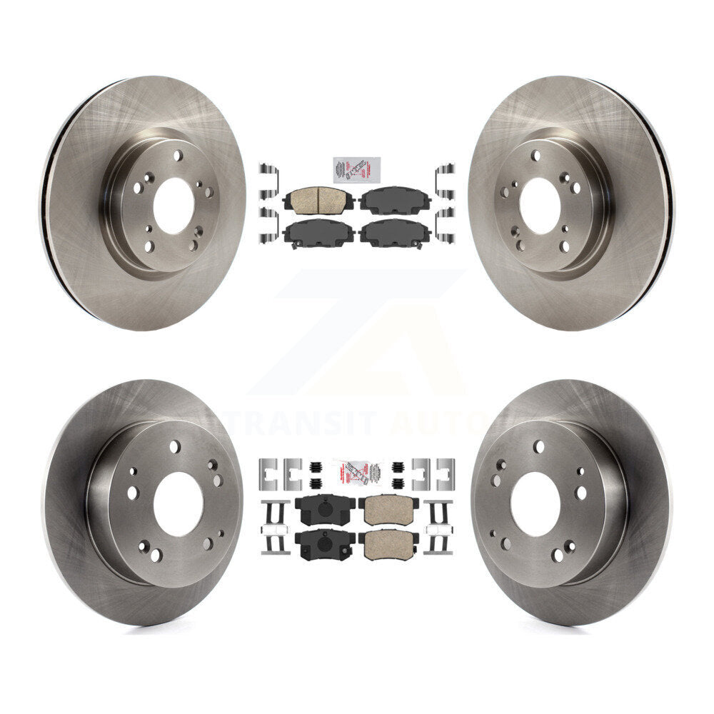 Front Rear Ceramic Pads And Disc Brake Rotors Kit For 2002-2006 Acura RSX Type-S K8A-106518