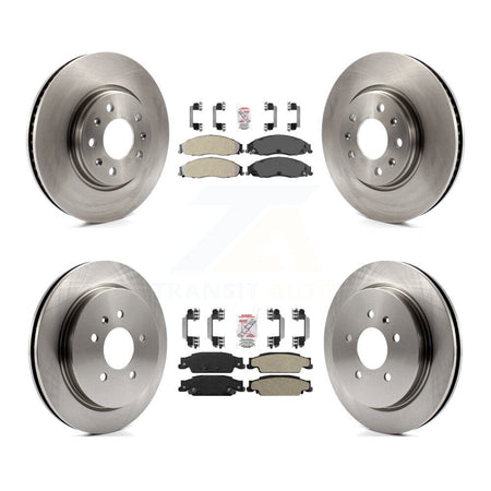 Front Rear Semi-Metallic Pad Disc Brake Rotors Kit For Cadillac CTS With Sport Suspension K8A-106521