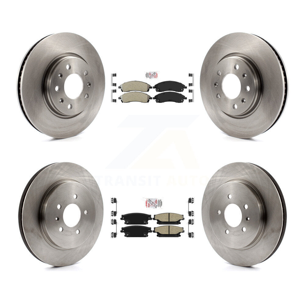 Front Rear Semi-Metallic Pads And Disc Brake Rotors Kit For 2006-2007 Cadillac CTS Base K8A-106522