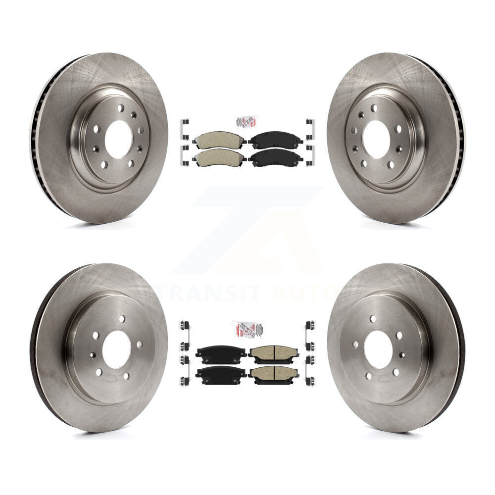 Front Rear Semi-Metallic Pads And Disc Brake Rotors Kit For 2006-2007 Cadillac CTS Base K8A-106523