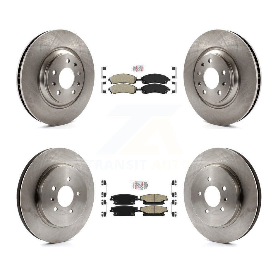 Front Rear Semi-Metallic Pads And Disc Brake Rotors Kit For 2006-2007 Cadillac CTS Base K8A-106523