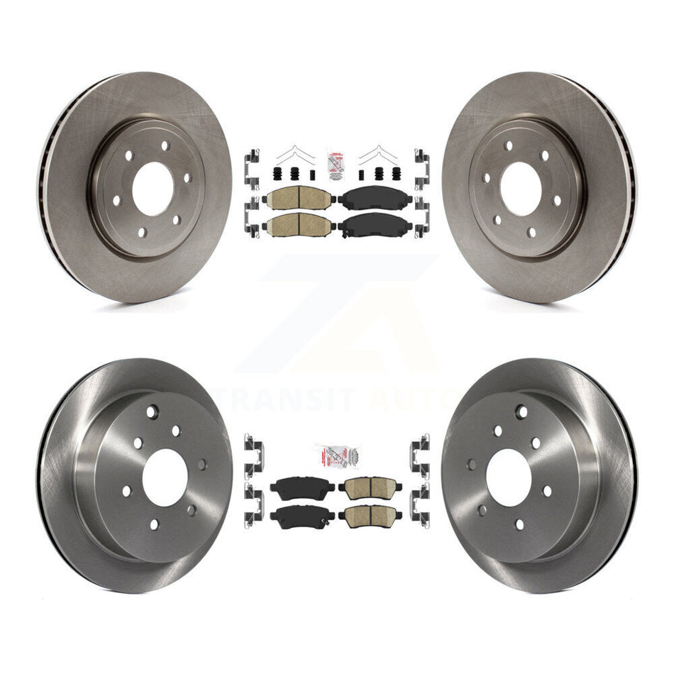 Front Rear Ceramic Pads And Disc Brake Rotors Kit For 2006-2007 Nissan Xterra K8A-106525