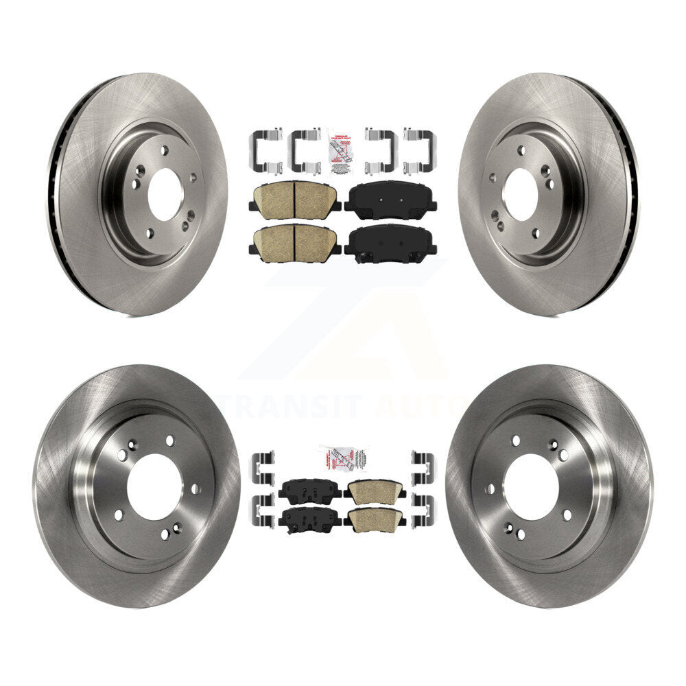 Front Rear Ceramic Pad & Brake Rotor Kit For 13-15 Kia Optima With Electric Parking K8A-106526