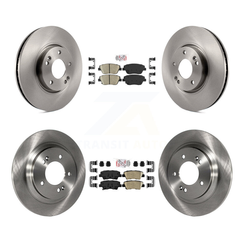 Front Rear Ceramic Pad & Disc Brake Rotors Kit For Kia Optima With Electric Parking K8A-106529
