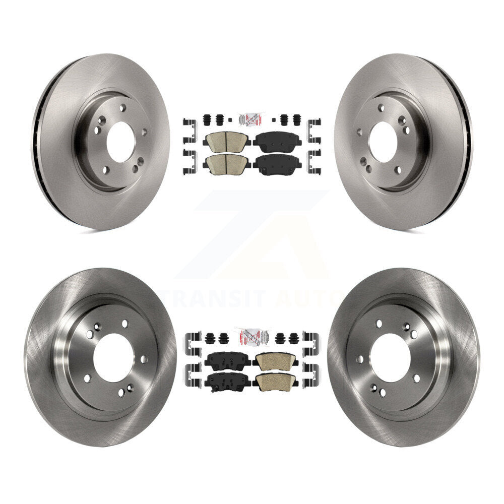 Front Rear Ceramic Pad & Disc Brake Rotors Kit For Kia Optima With Electric Parking K8A-106531