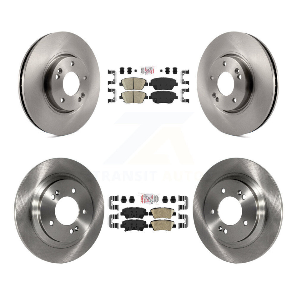 Front Rear Ceramic Pad & Disc Brake Rotors Kit For Kia Optima With Electric Parking K8A-106531