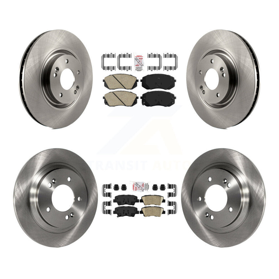 Front Rear Ceramic Pads And Disc Brake Rotors Kit For Hyundai Sonata Kia Cadenza K8A-106533