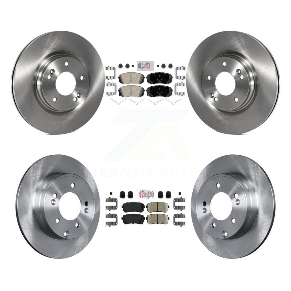 Front Rear Ceramic Pad Brake Rotor Kit For 15-16 Hyundai Sonata With Manual Parking K8A-106536