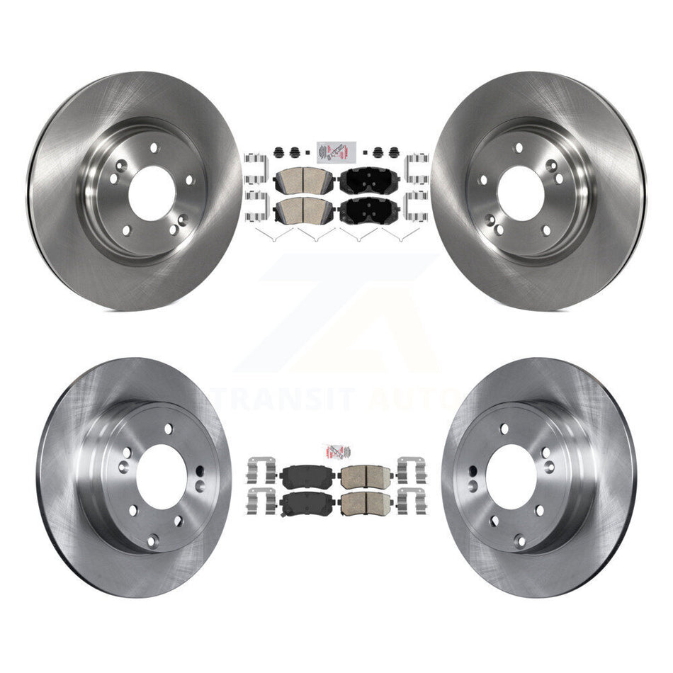 Front Rear Ceramic Pad Brake Rotor Kit For 15-16 Hyundai Sonata With Manual Parking K8A-106537