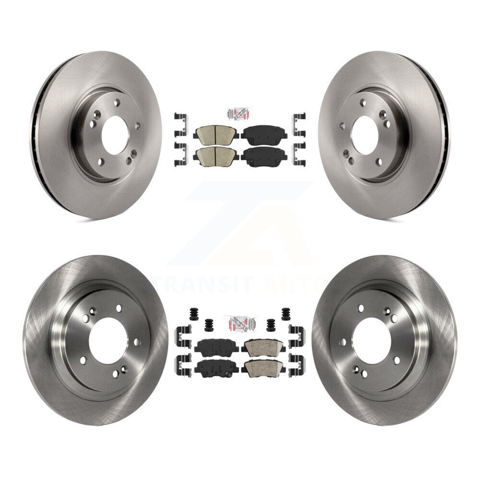 Front Rear Ceramic Pad Brake Rotors Kit For 15 Hyundai Sonata With Electric Parking K8A-106538