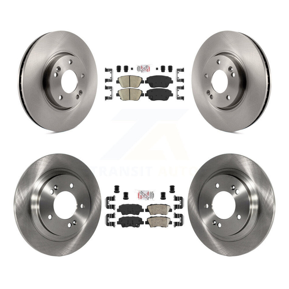 Front Rear Ceramic Pad Brake Rotors Kit For 15 Hyundai Sonata With Electric Parking K8A-106540
