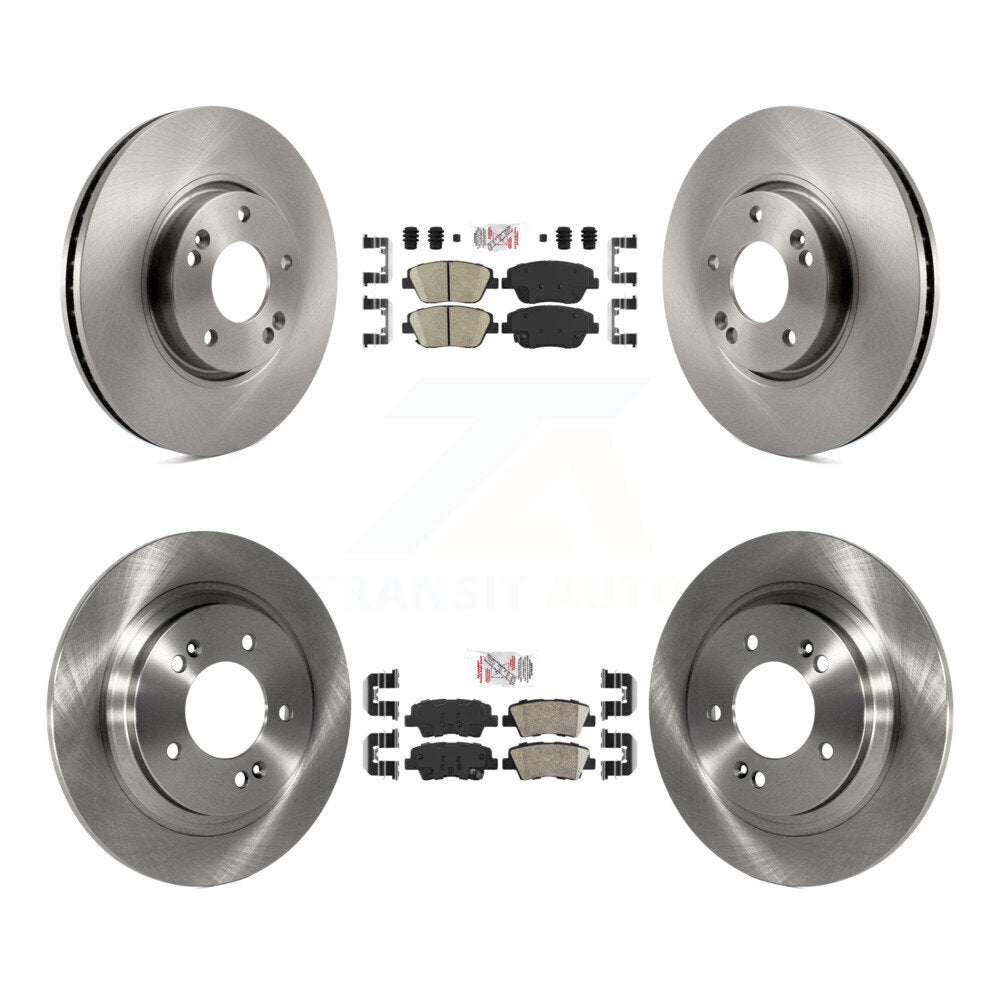 Front Rear Ceramic Pad Brake Rotors Kit For 15 Hyundai Sonata With Electric Parking K8A-106541