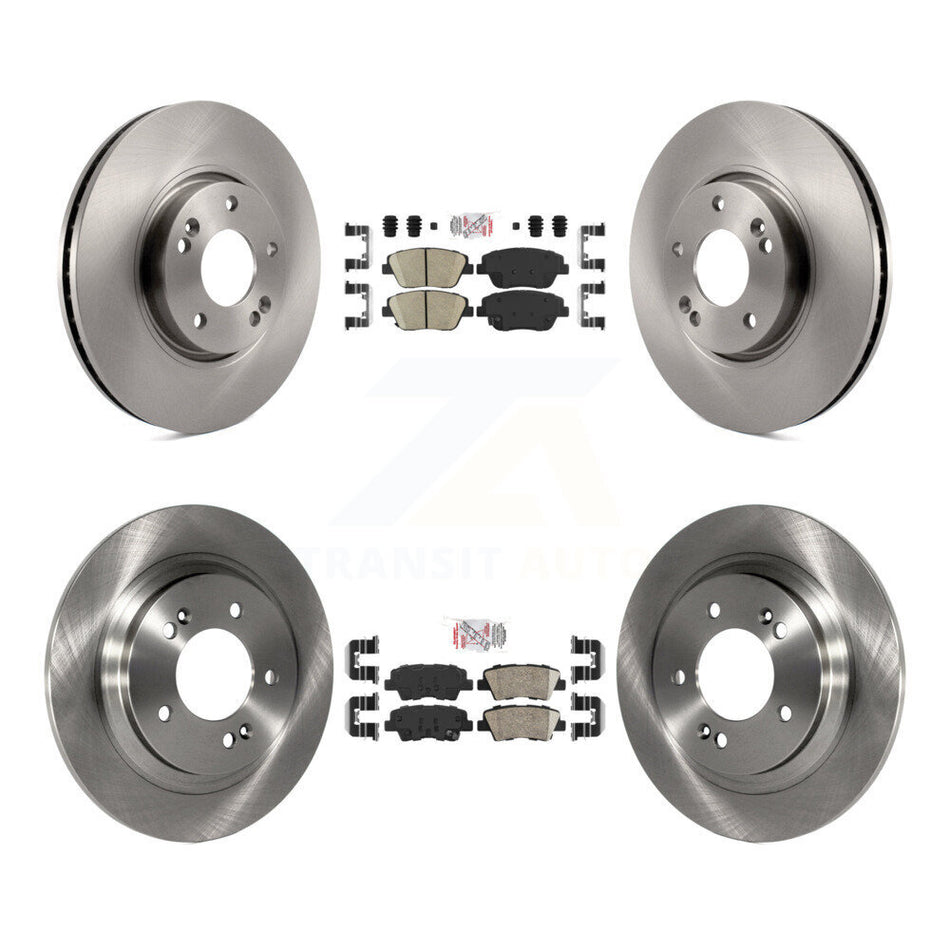 Front Rear Ceramic Pad Brake Rotors Kit For 15 Hyundai Sonata With Electric Parking K8A-106541