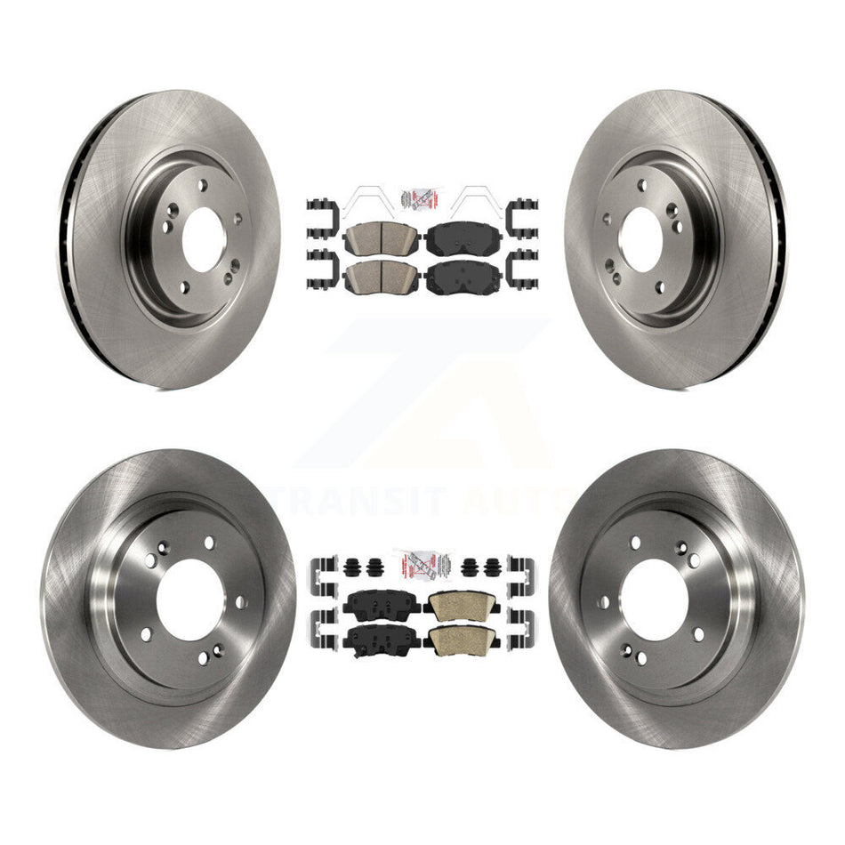 Front Rear Ceramic Pad Brake Rotors Kit For 16 Hyundai Sonata With Electric Parking K8A-106545