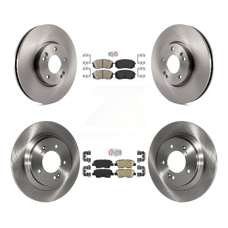 Front Rear Ceramic Pad Brake Rotors Kit For 16 Hyundai Sonata With Electric Parking K8A-106547