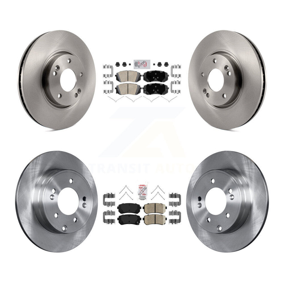 Front Rear Ceramic Pad Brake Rotors Kit For 2016 Hyundai Sonata With Manual Parking K8A-106548