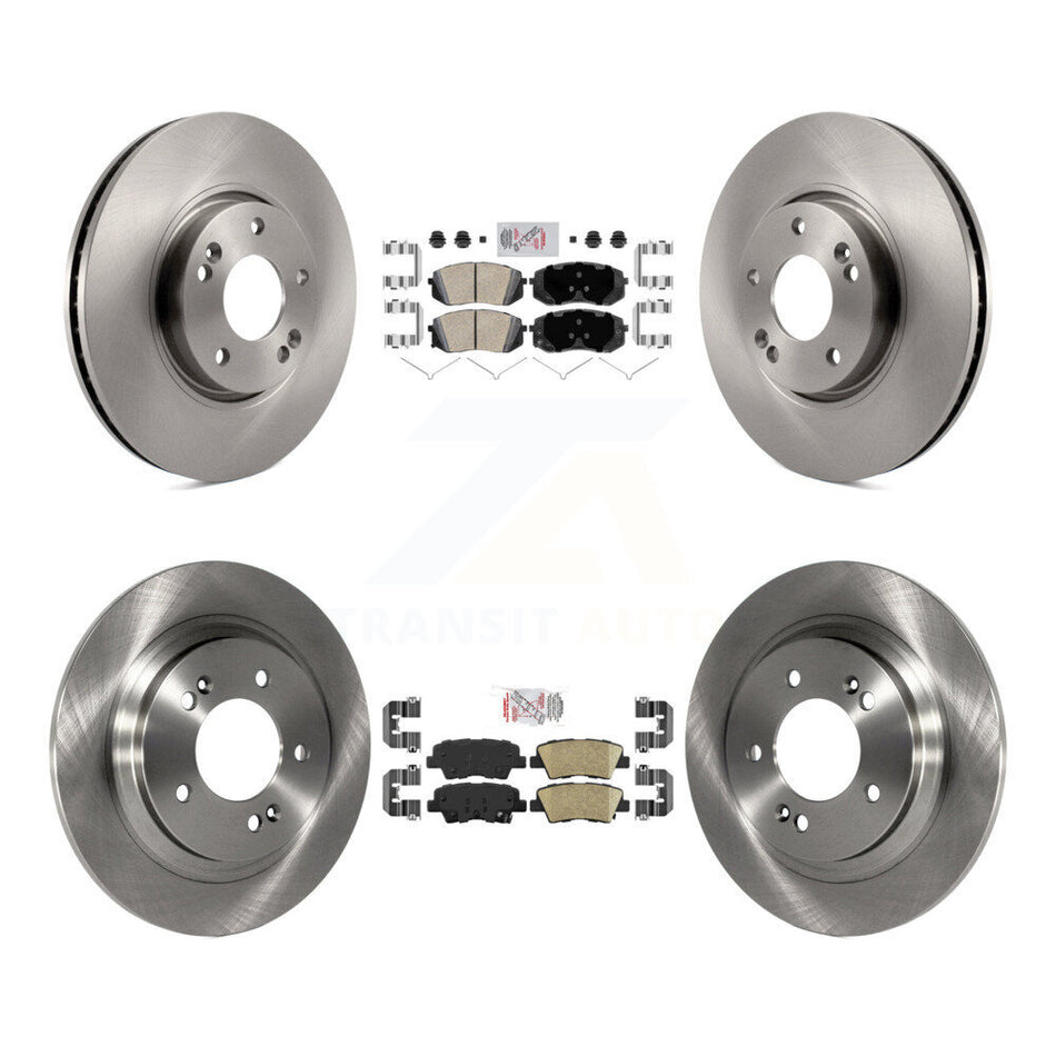 Front Rear Ceramic Pad Brake Rotors Kit For 16 Hyundai Sonata With Electric Parking K8A-106549