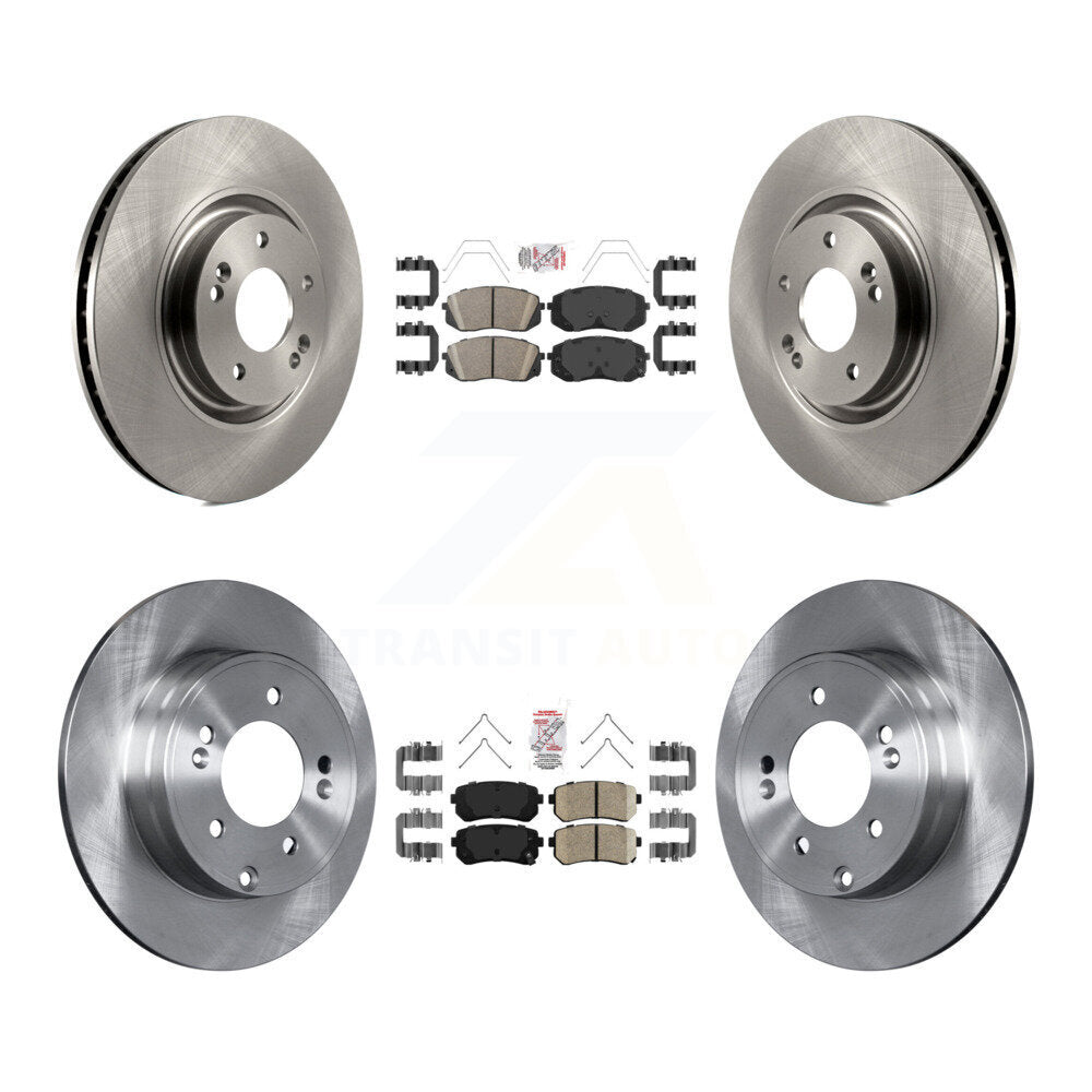 Front Rear Ceramic Pad And Disc Brake Rotors Kit For Kia Optima With Manual Parking K8A-106550