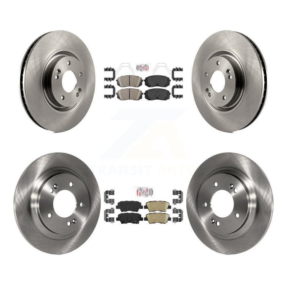 Front Rear Ceramic Pad & Disc Brake Rotors Kit For Kia Optima With Electric Parking K8A-106551