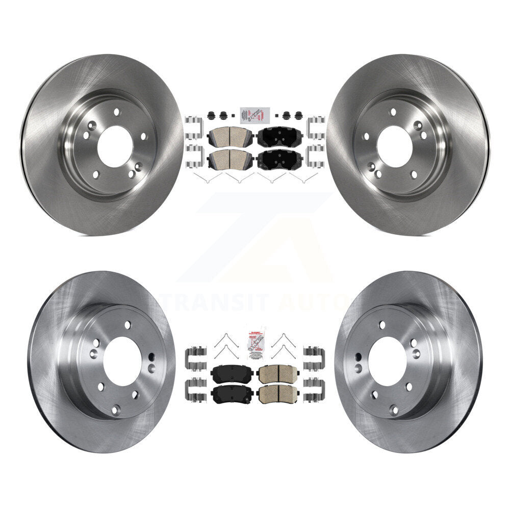Front Rear Ceramic Pad And Disc Brake Rotors Kit For Kia Optima With Manual Parking K8A-106554
