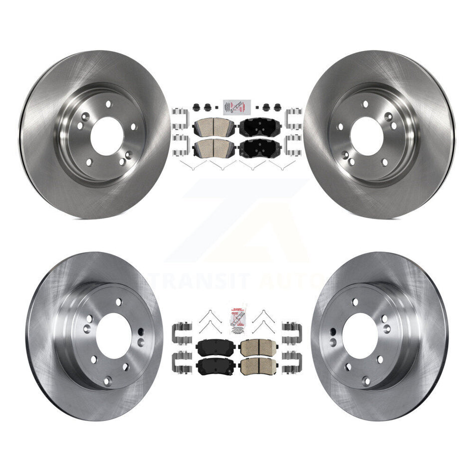 Front Rear Ceramic Pad And Disc Brake Rotors Kit For Kia Optima With Manual Parking K8A-106554