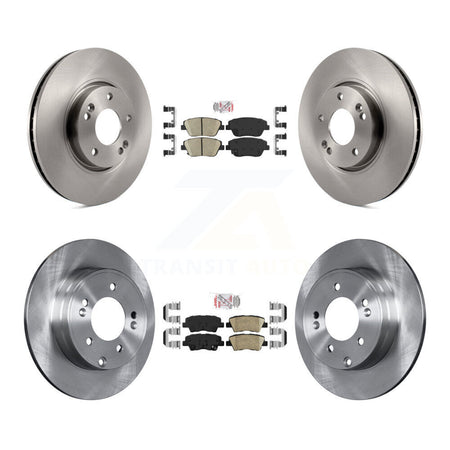 Front Rear Ceramic Pad Disc Brake Rotor Kit For 2016 Kia Optima With Manual Parking K8A-106556