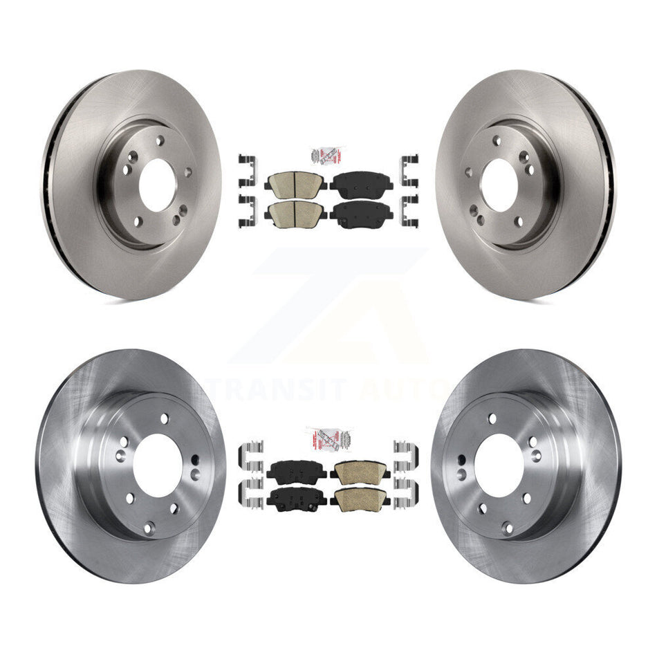 Front Rear Ceramic Pad Disc Brake Rotor Kit For 2016 Kia Optima With Manual Parking K8A-106556
