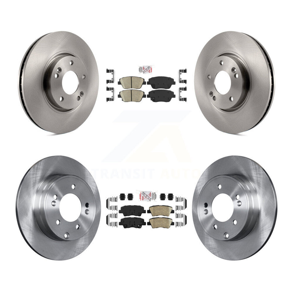 Front Rear Ceramic Pad Disc Brake Rotor Kit For 2016 Kia Optima With Manual Parking K8A-106557