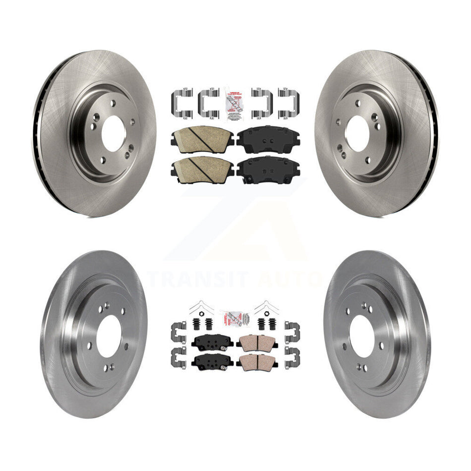 Front Rear Ceramic Pad Brake Rotor Kit For 17-22 Kia Sportage With Electric Parking K8A-106561