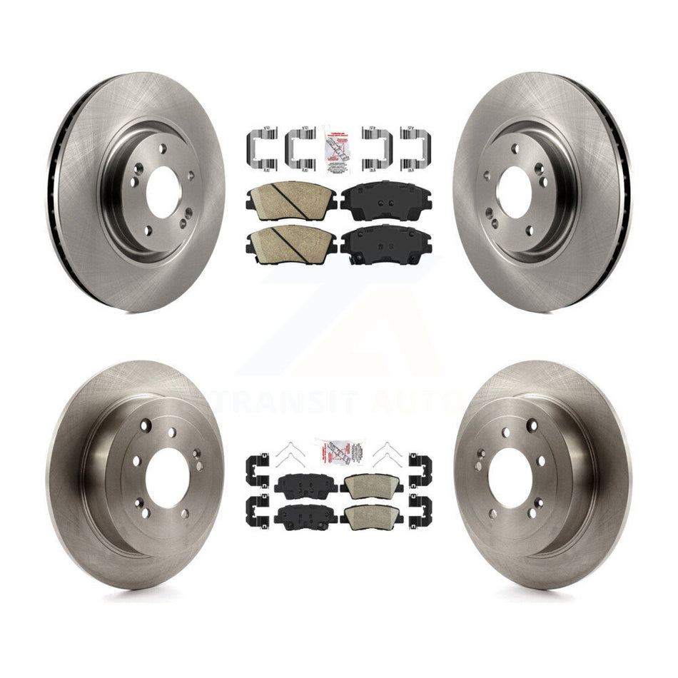 Front Rear Ceramic Pad & Brake Rotor Kit For 17-22 Kia Sportage With Manual Parking K8A-106562