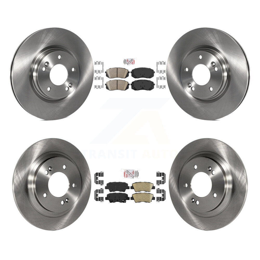 Front Rear Ceramic Pad & Disc Brake Rotors Kit For Kia Optima With Electric Parking K8A-106565