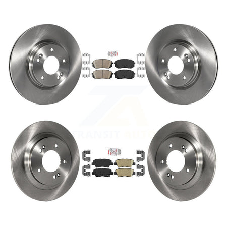 Front Rear Ceramic Pad & Disc Brake Rotors Kit For Kia Optima With Electric Parking K8A-106565