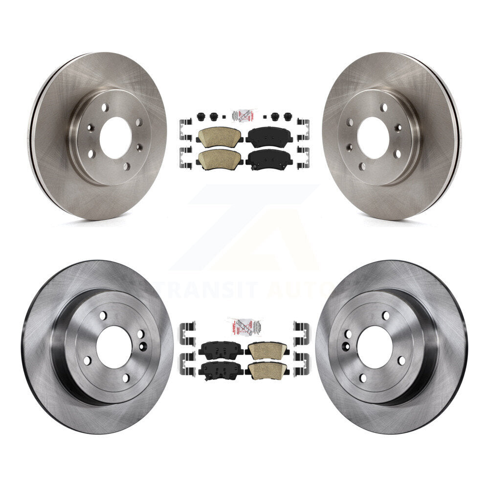 Front Rear Ceramic Pads And Disc Brake Rotors Kit For Hyundai Accent Kia Rio K8A-106570