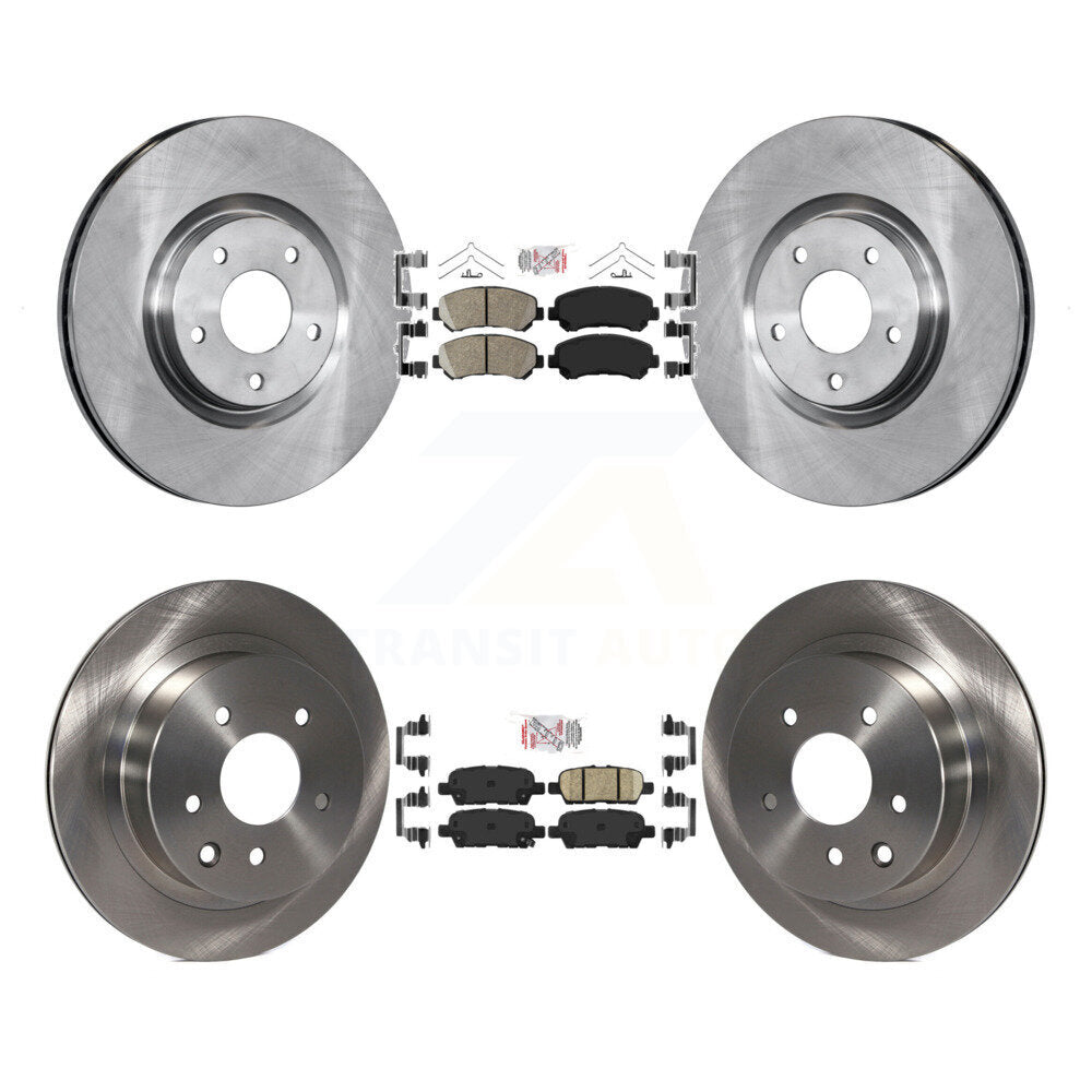 Front Rear Ceramic Pads And Disc Brake Rotors Kit For 2014-2017 Nissan Juke Nismo RS K8A-106574