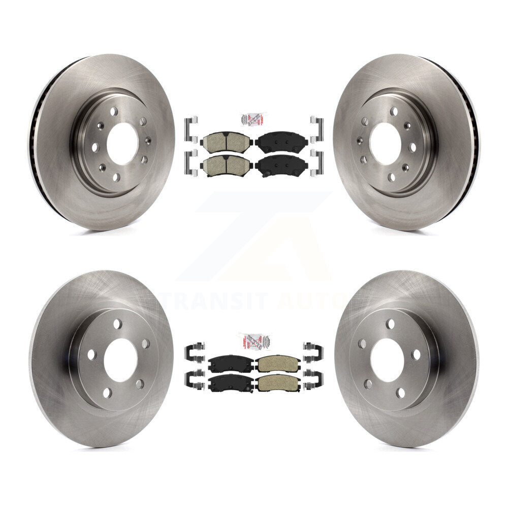 Front Ceramic Rear Semi-Metallic Pads And Disc Brake Rotors Kit For Cadillac Seville K8A-106583