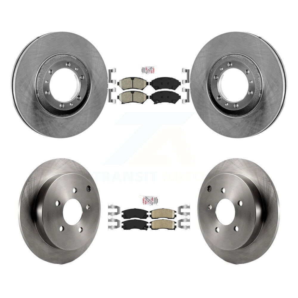 Front Rear Ceramic Pad Disc Brake Rotor Kit For Pontiac Montana FWD with rear brakes K8A-106585