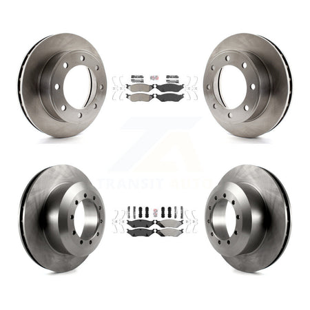 Front Rear Semi-Metallic Pad & Disc Brake Rotors Kit For 1999 Ford F-450 Super Duty F-550 K8A-106590