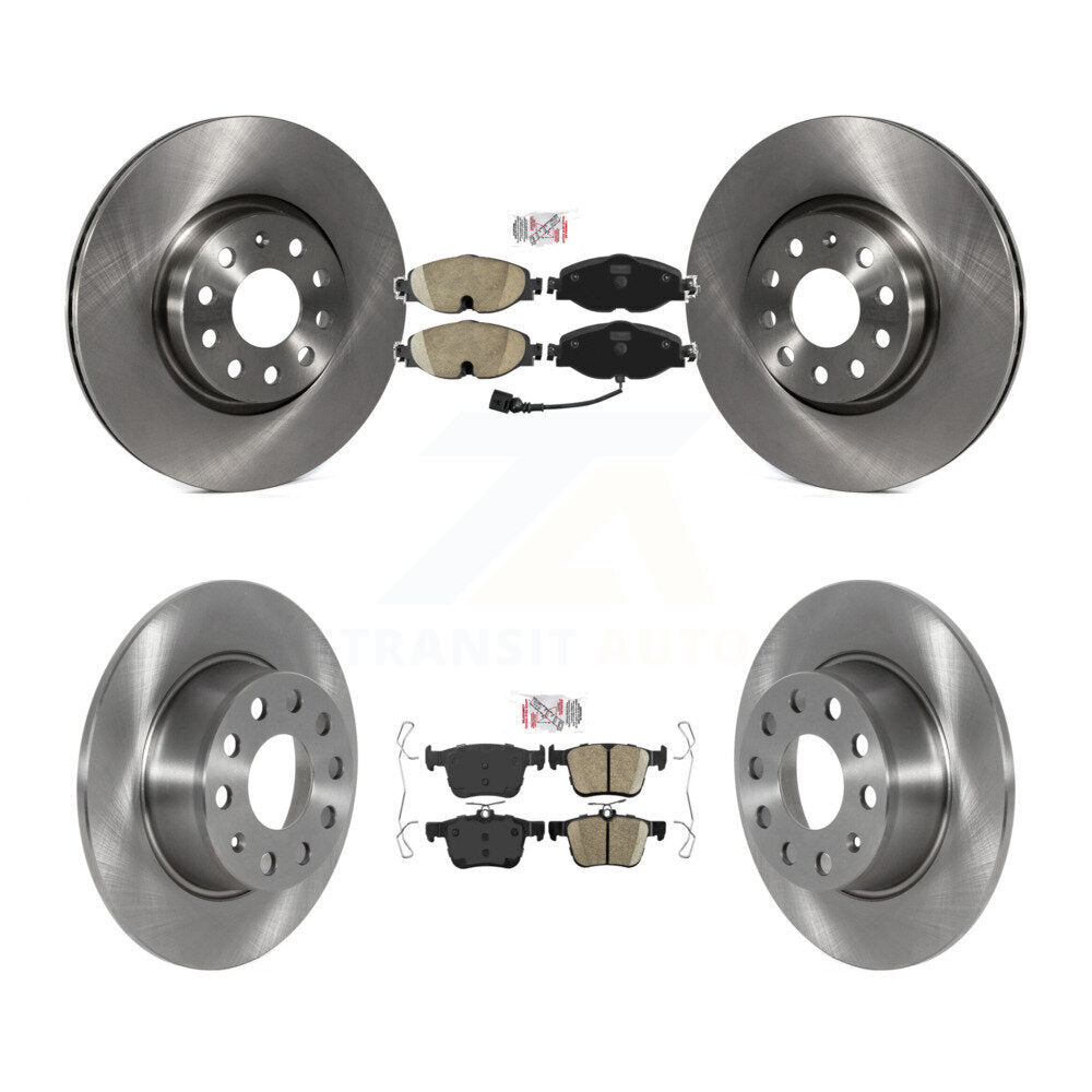 Front Rear Ceramic Pads And Disc Brake Rotors Kit For 2022-2023 Volkswagen Taos FWD K8A-106594