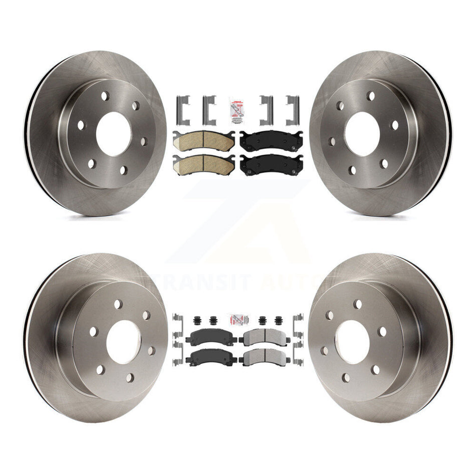 Front Ceramic Rear Semi-Metallic Pad & Disc Brake Rotor Kit For GMC Savana 2500 Chevrolet K8A-106600