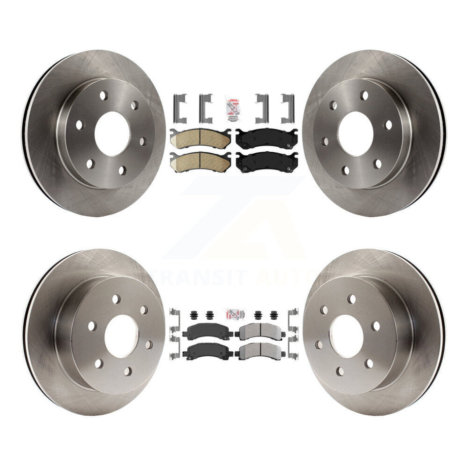 Front Ceramic Rear Semi-Metallic Pad & Disc Brake Rotor Kit For GMC Savana 2500 Chevrolet K8A-106600
