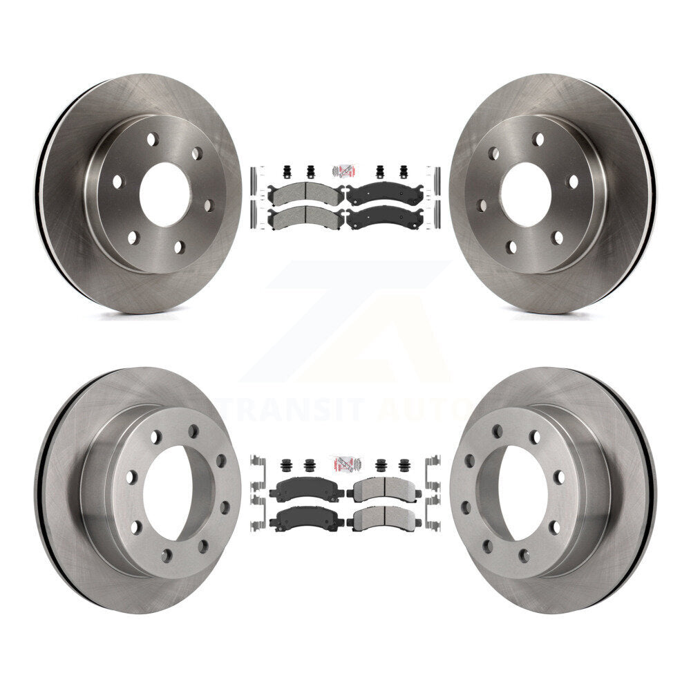 Front Rear Semi-Metallic Pad & Brake Rotors Kit For 2006 GMC Savana 2500 With 7300 Lb GVW K8A-106606