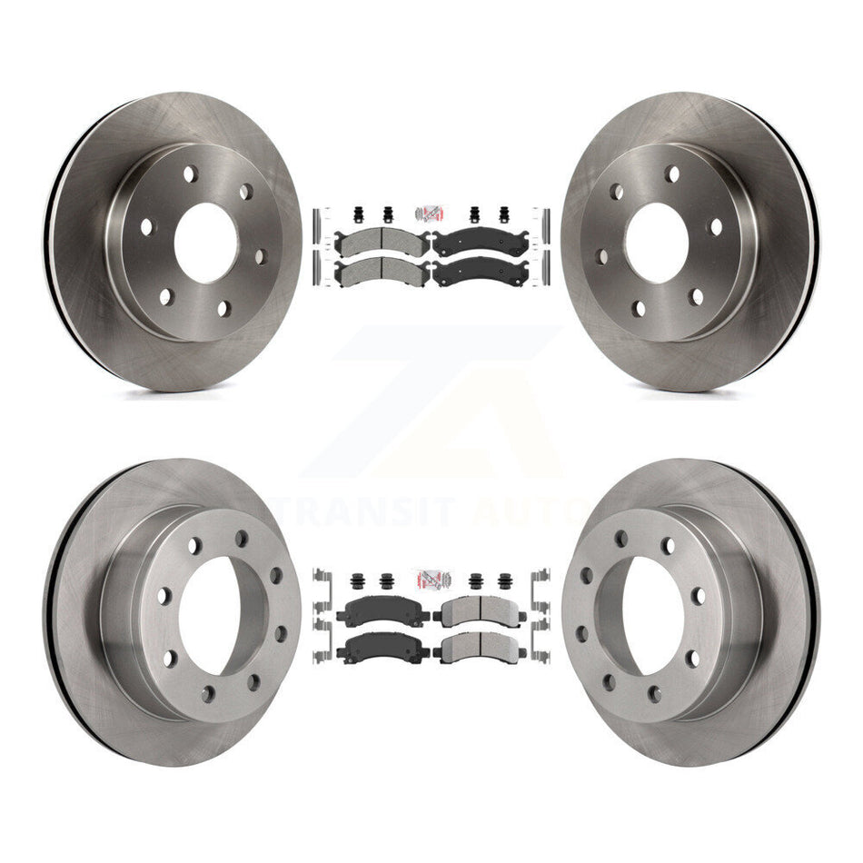 Front Rear Semi-Metallic Pad & Brake Rotors Kit For 2006 GMC Savana 2500 With 7300 Lb GVW K8A-106606