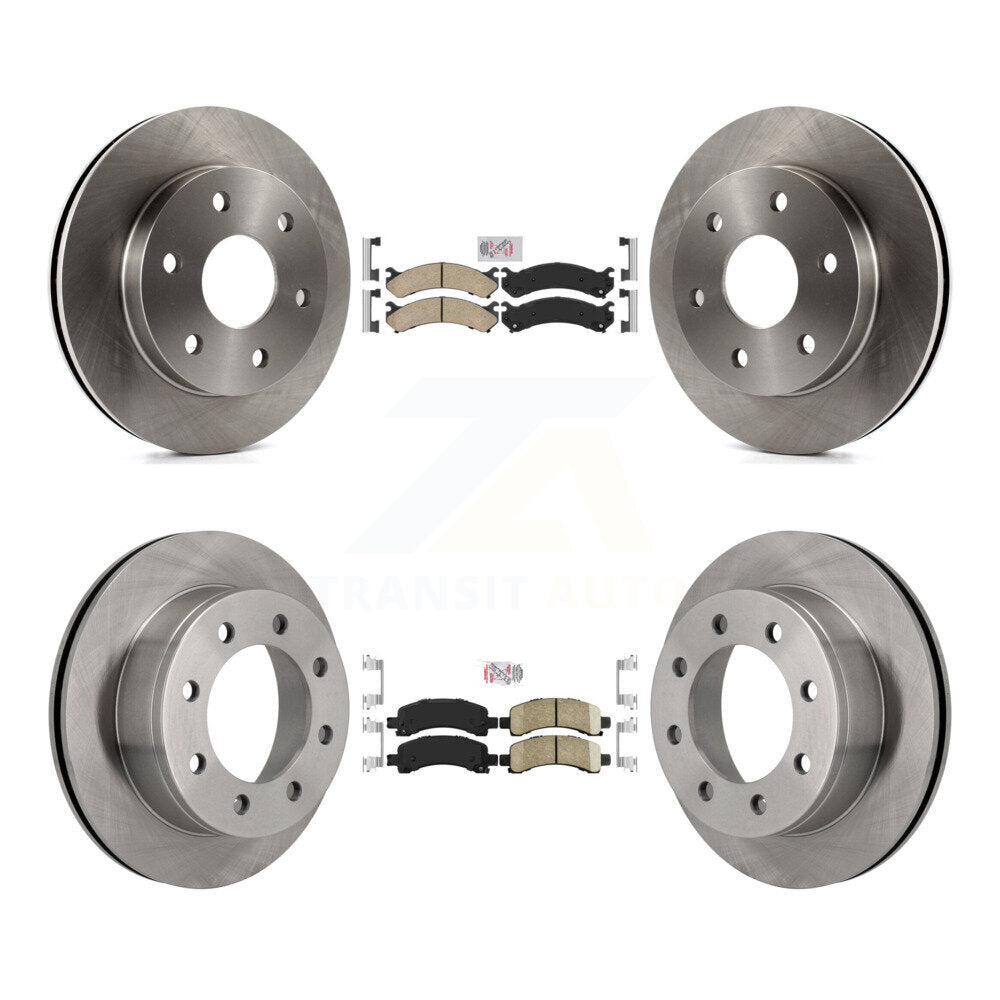 Front Rear Ceramic Pad And Disc Brake Rotor Kit For 2006 GMC Savana 2500 With 7300 Lb GVW K8A-106609