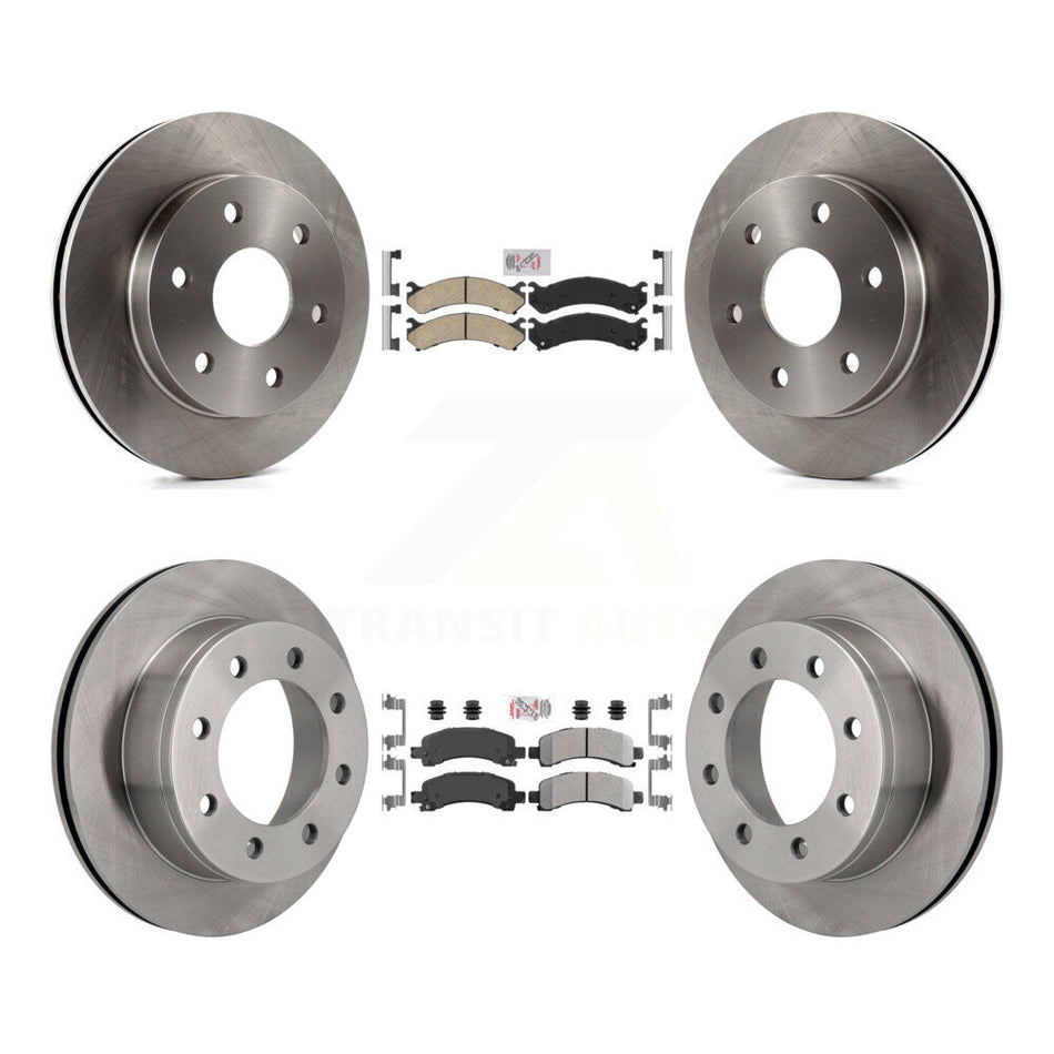 Front Ceramic Rear Semi-Metallic Pad Brake Rotor Kit For GMC Savana 2500 With 7300 Lb GVW K8A-106610
