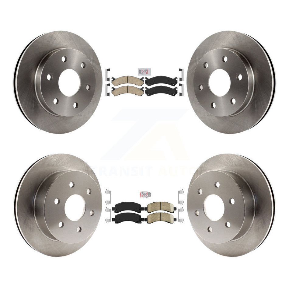 Front Rear Ceramic Pad & Disc Brake Rotors Kit For 2006 Chevrolet Express 2500 GMC Savana K8A-106613