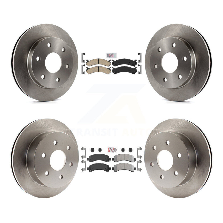 Front Ceramic Rear Semi-Metallic Pad Brake Rotors Kit For 2006 Chevrolet Express 2500 GMC K8A-106614