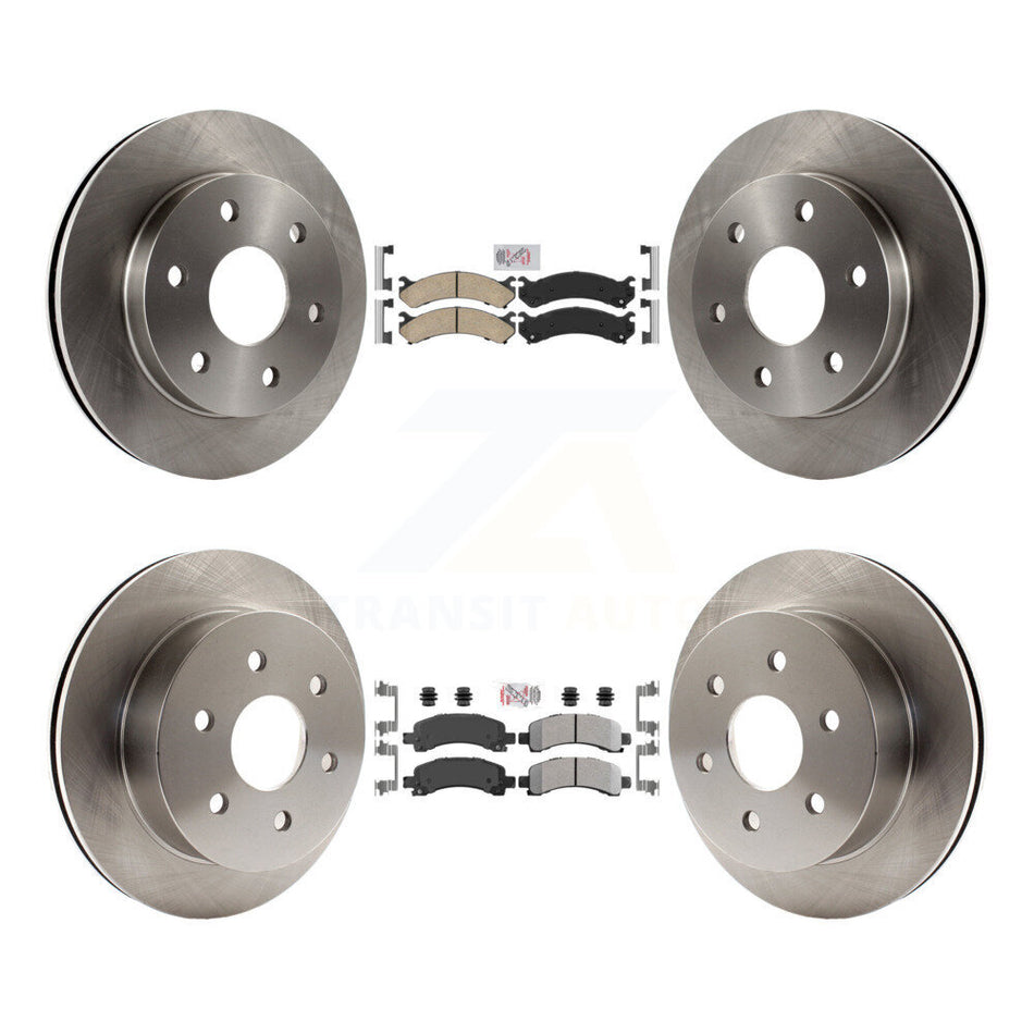 Front Ceramic Rear Semi-Metallic Pad Brake Rotors Kit For 2006 Chevrolet Express 2500 GMC K8A-106614